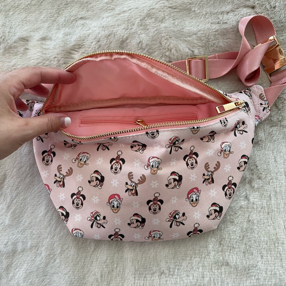Source Unknown Pink Character Print Crossbody Bel… - image 3
